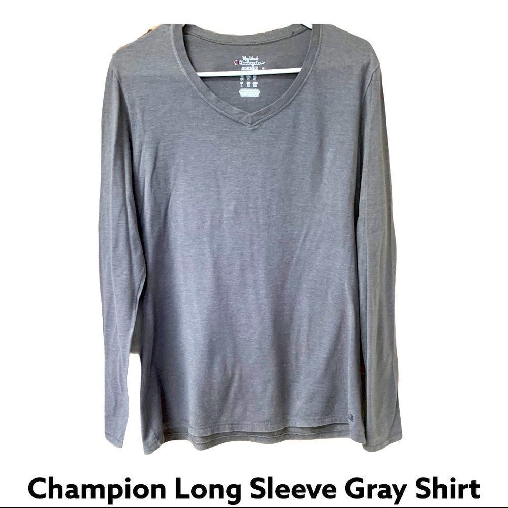 Champion Gray Long Sleeve Top - Picture 1 of 3